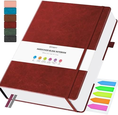 Blank Journal, Hardcover Sketchbook 8.5" x 11", 320 Pages Blank Notebook A4