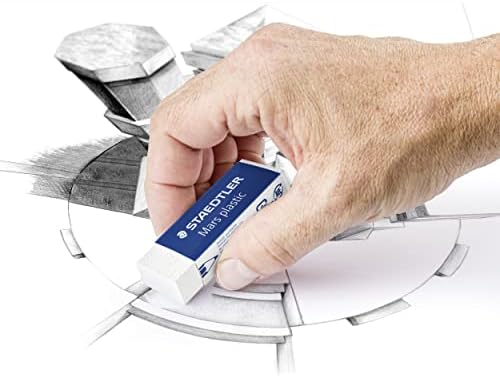 STAEDTLER Mars Plastic Vinyl Erasers (20-Pack), White Erasers for Clean & Precise Results - Latex-Free, Minimal Crumbling