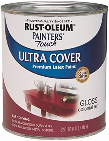 Rust-Oleum Painter's Touch Latex Brush-On Paint, Gloss Colonial Red
