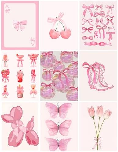 9 Pack Coquette Diamond Art Kits for Adults Diamond Painting Kit for Adults
