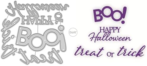 Halloween Words Boo Trick or Treat Metal Cutting Dies for Card Making