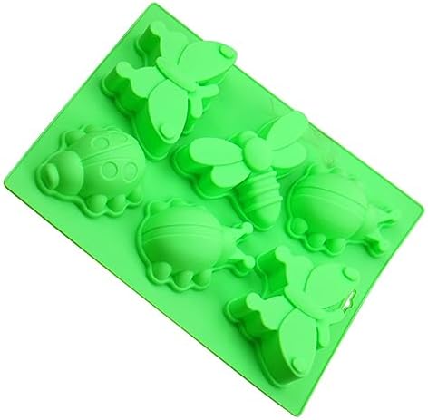Silicone 6-Cavity Dragonfly Butterfly Ladybug Cake Molds Nonstick Food-Grade Silicone Candy and Soap Moulds for DIY Baking and Crafting for Home Kitchen Use
