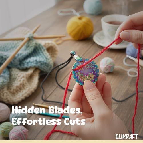 Olikraft 4-Pack Yarn Cutter Pendants (Rainbow)