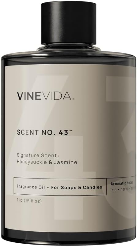 VINEVIDA [16oz] Honeysuckle & Jasmine Fragrance Oil for Candle Making and Soap Making - Premium Candle Scents for Soy Candles