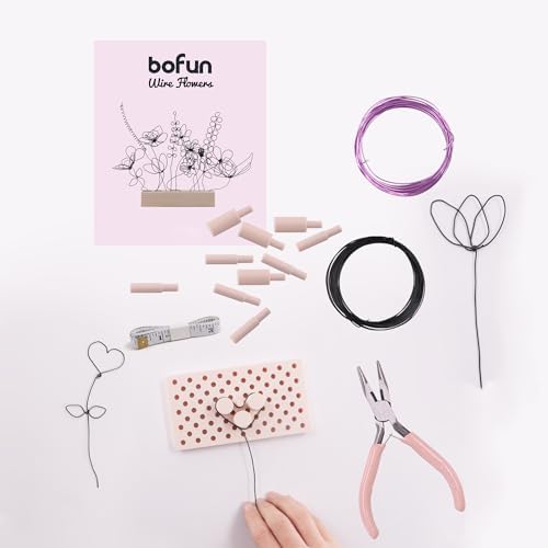 BoFUN Wire Flower Kit Easy Art Craft for Teens& Adults