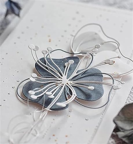 Scrapbooking Die-Cuts, Layer Frame Net Set Metal Cutting Dies for Card Making, Paper Craft Template, Background Embossing Stencils, DIY Album Décor (Lotus Flower 5 x 4.3 in)