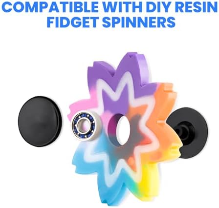 NiArt Fidget Spinner Bearings with Caps 48 Pack, Chrome Steel DIY Set