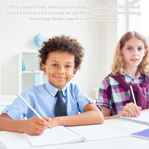 24 Pack White Colored Pencils for Kids, Pre-sharpened Art Pencils Back to School Supplies Set, Drawing Sketching Pencils for Students, Teachers, Classroom