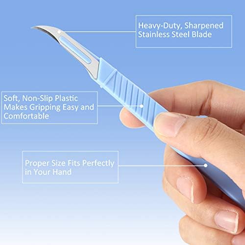 Mudder 10 Pcs Seam Rippers for Sewing Razor Stitch Thread Cutter with Protective Case Bulk Blue Stitch Remover Tool for Sewing Crafting Embroidery Picking Threads Opening Buttonholes Replacing Buttons