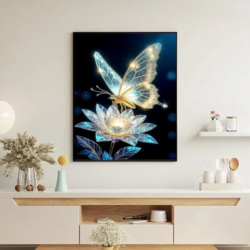 VeGuude Butterfly Diamond Art Kits for Adults Home Wall Decor Gift 12x16 in