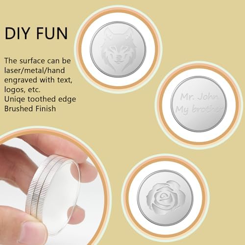 10 Pcs Blank Challenge Coin, Engraving Blanks Coins