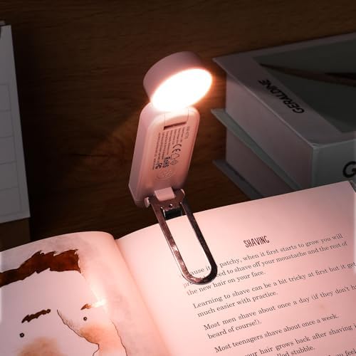 VAVOFO USB Rechargeable Book Light, Bookmark Clip on LED Reading Light