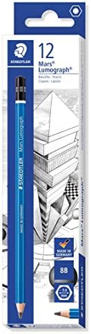 8B Pencil Staedtler Mars Lumograph. 12 Each