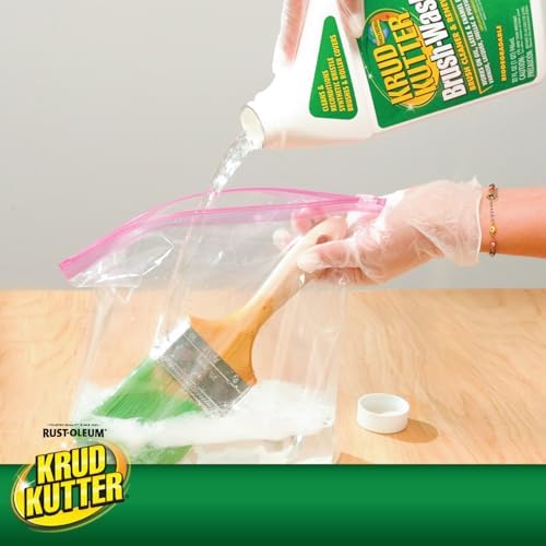 Krud Kutter Brush-Wash Cleaner and Renewer, 32 oz, Paint Brush Cleaner for Latex and Oil Based Paint, Restores Brushes and Rollers, Removes Paint Residue and Buildup