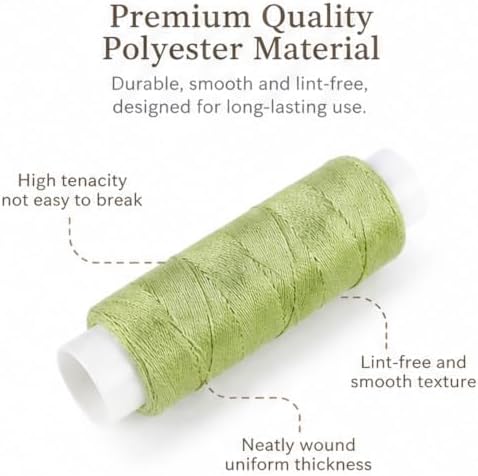 Polyester Sewing Thread 110 Yards Each 10 Colors Assorted Threads