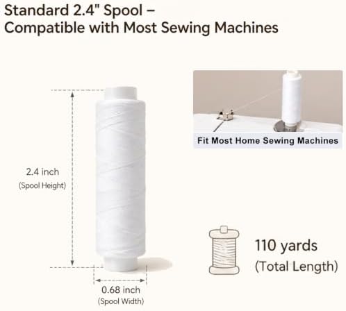 10 Colors Polyester Sewing Thread 110 Yards Each
