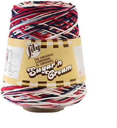 Lily Sugar'n Cream Cone Cotton Yarn for Dishcloths, Nautical Ombre