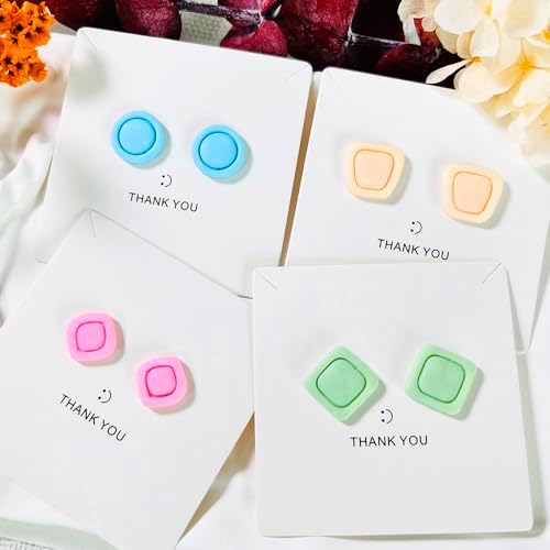 Xaekicr Polymer Clay Cutters Geometric Stud Earring Set – 4 Pairs Modern Clay Cutters for Polymer Clay Jewelry, Clay Tools and Molds for DIY Earrings
