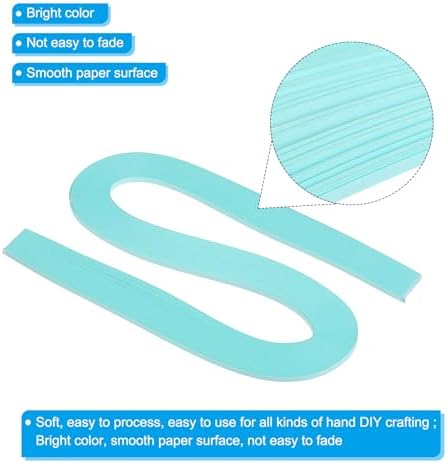 PATIKIL 240pcs Quilling Strips Paper 1/8"(3mm) 21"(54cm) Origami Paper Quilling Strip for Art DIY Hand Craft Christmas, Light Blue