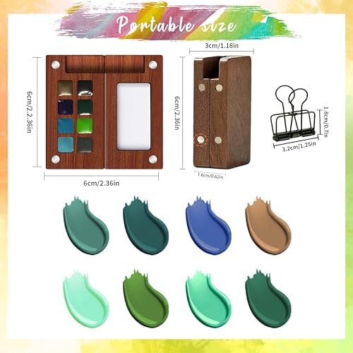 Mini Travel Watercolor Paint Set - Pocket 8-Color Paint Art Kit