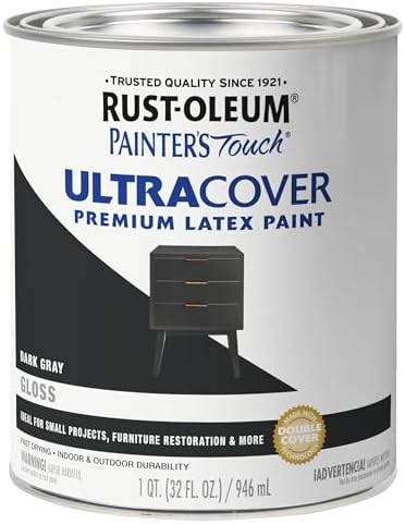 Rust-Oleum Painter's Touch Latex Brush-On Paint, Gloss Dark Gray