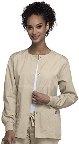 Cherokee WW Originals Scrubs Jacket for Women Snap Front 3 Pockets