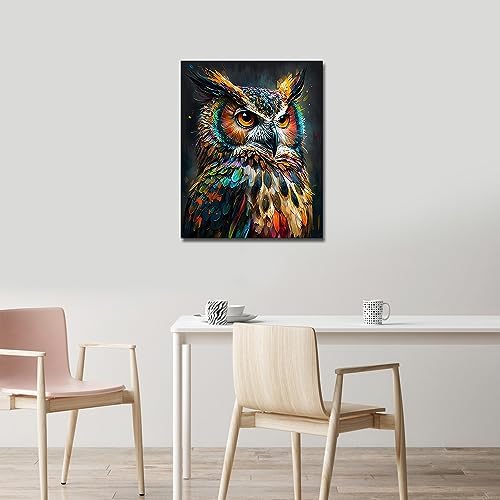 TUMOVO Abstract Owl Paint by Numbers Craft Kit for Adults