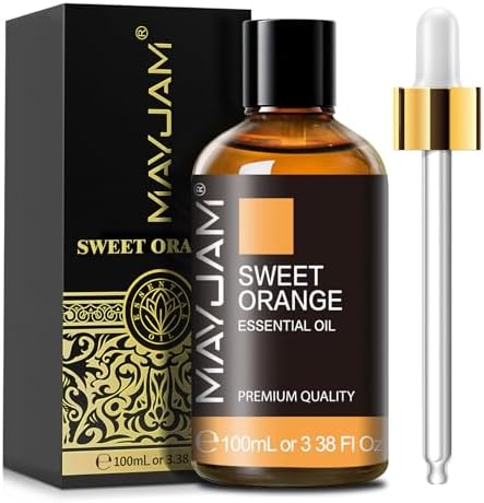 MAYJAM Sweet Orange Essential Oil for Diffuser Soap Making, 3.38FL.OZ