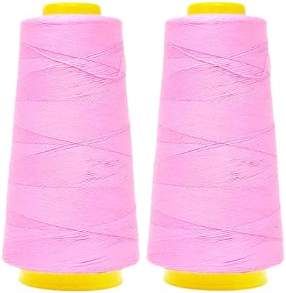 Mandala Crafts Pink Mercerized Cotton Thread Cones for Sewing Quilting