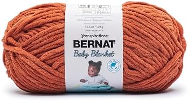 Bernat Baby Blanket Yarn for Crocheting Soft, Terracotta