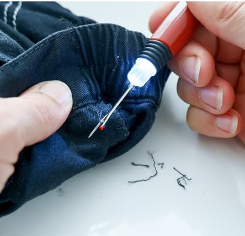 Madam Sew Lighted Seam Ripper with LED Light Illumination | Remove Stitches and Seams with Precision | Thread Ripping Sewing Tool