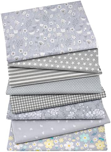Aubliss 8pcs Fat Quarter Fabric Bundles 100% Cotton 20'' x 20''