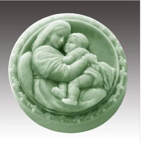GreatMold Angel Mom and Son Silicone Soap Mold Craft Art Soap Mold DIY Handmade Soap Making Molds Resin Polymer Clay Wax Melt Mould