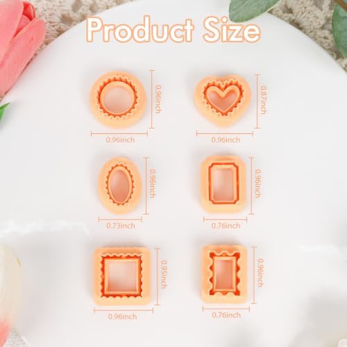 Puocaon Frame Clay Cutters Polymer Clay Cutters for Jewelry Earrings Making