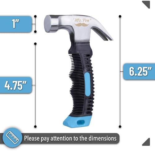 Mr. Pen- Claw Hammer, 8oz, Light Blue, Magnetic