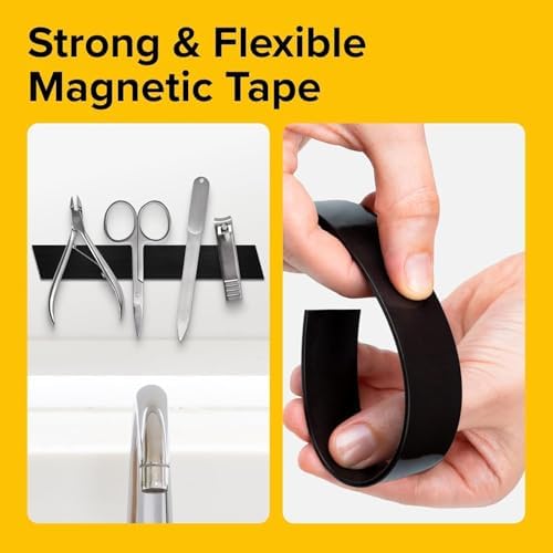 Super Sticky Magnetic Tape for DIY & Crafts, 30ft x 1/2in (9m x 1.25cm)