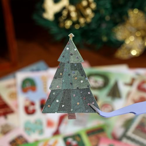 750 Pcs Stickers for Scrapbooking,Christmas Self-Adhesive Scrapbook Sticker