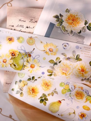 XiaoBaiJia Green Grape Vine,Pre-Cut TW Washi Paper Tape, Washi Stickers,2.36" x5.47 YD for Journal Stickers Journaling Planner Scrapbooking Junk Journal Stickers Craft Supplies