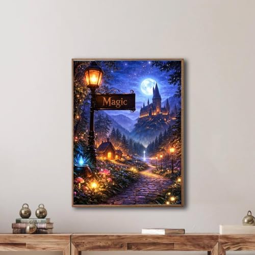 Diamond Art Kits for Adults Magic Castle,Diamond Painting Kits for Adults