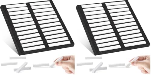 Watersay 24 Pcs Soft Pastel Drawing Chalk Set Square Sketch Chalk Non-toxic Artist Pastel Sticks for Professional Artists and Art Lovers(60 x 8 x 8 mm,White) (Pack of 2)