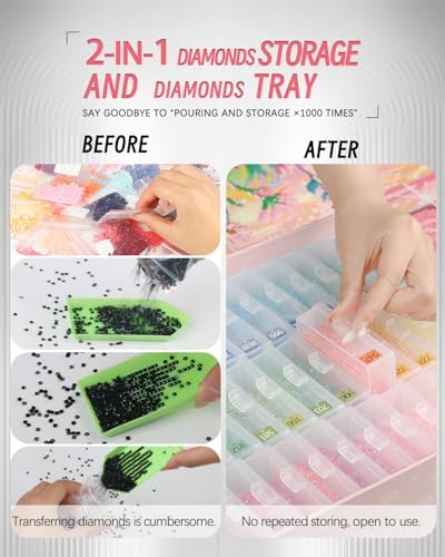 forever young 45PCS Diamond Painting Storage Containers Trays