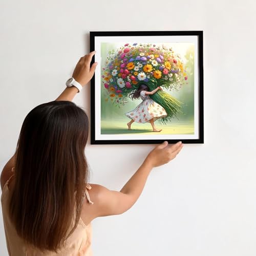 Ekuxom Diamond Art Kits for Adults-5D Flower Diamond Painting 14x14 inch