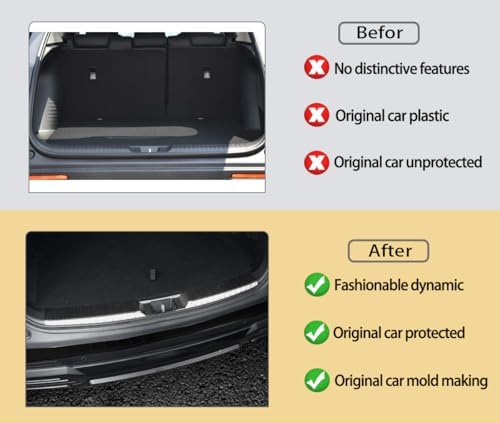 Car Accessories Fit for Honda New HR-V HRV 2023-2026 Interior Stainless Steel Silver Rear Bumper Sill Plate Guard Cover Trim Compatible with 1PCS Set