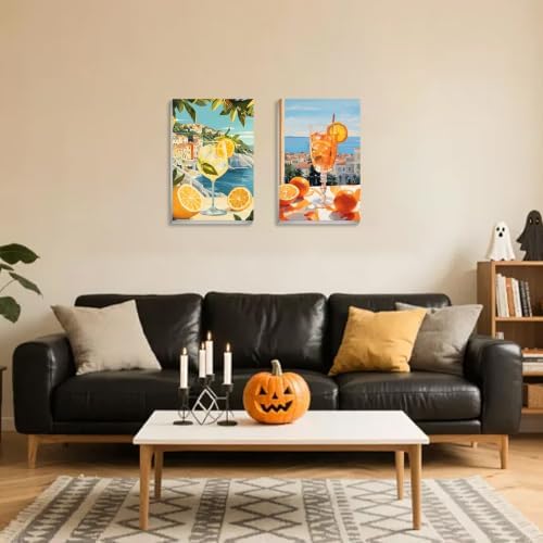Cocktail Paint by Numbers with Frame, Paint by Numbers for Adults 8x12 Inch