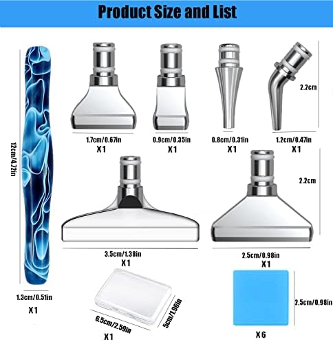 Heyseri Diamond Painting Pens, “Classic Wax Stylus” Diamond Art Pen, Gem Painting Tools Accessories, Gem Art Pen with Metal Tips for 5D Craft Nail
