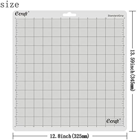 Ecraft StandardGrip Cutting Mat for Silhouette Cameo 5/4/3/2/1: 12X12inch Non-Slip Square Gridded Transparent Quilting Cut Mats Replacement Accessories for Silhouette Cameo.