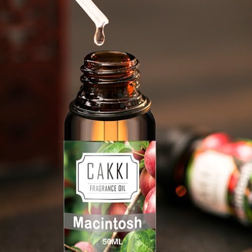 Essential Oils for Diffusers for Home, Scent-Macintosh, Single Large Size 50ml, CAKKI Fragrance Oils, for Candle Making, for Soap Making, Diffuser Oil Scents