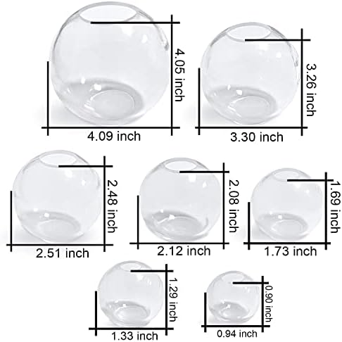 RESINWORLD Set of 4, 3", 2.5", 2", 1.7", 1.3", 0.9" Clear Silicone Sphere Molds, Large 3D Seamless Sphere Silicone Molds for Resin Casting, Round Ball Orbs Epoxy Resin Mold for Jewelry, Soap, Candle