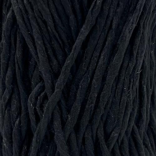 S Sensy Softee Raffia- Polyester Raffia #4 Medium Yarn Black 109 Yards 4 oz