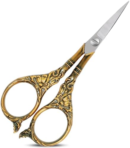 BIHRTC 4.5Inch Small Sharp Pointed Stainless Steel Scissors Craft Cross